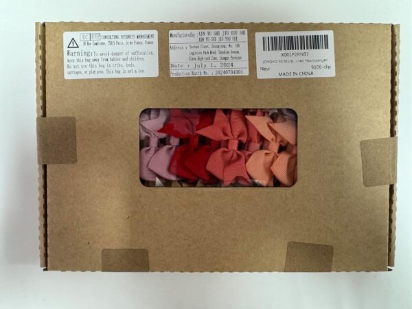 JOYOYO 50 Pcs Baby Hair Clips Small Size 2 Inch Bow Clips for Baby Girl Toddlers Non-Slip Baby Clips Full Ribbon Covered Baby Care Clips Craft Bows, Baby Girl Hair Clips - Image 8