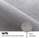 Ceneco Low Pile Rug,Grey Rug Living Room,Washable Short Pile Rugs for Bedroom,Non Slip Rugs for Dining,Thin Carpet for Kids Room,Office,Lounge Area Carpet (Grey, 60×120cm) - Image 2