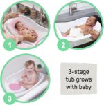 Summer by Ingenuity Comfy Clean Deluxe Newborn to Toddler Bather, 0-24 Months, Pink - Image 2