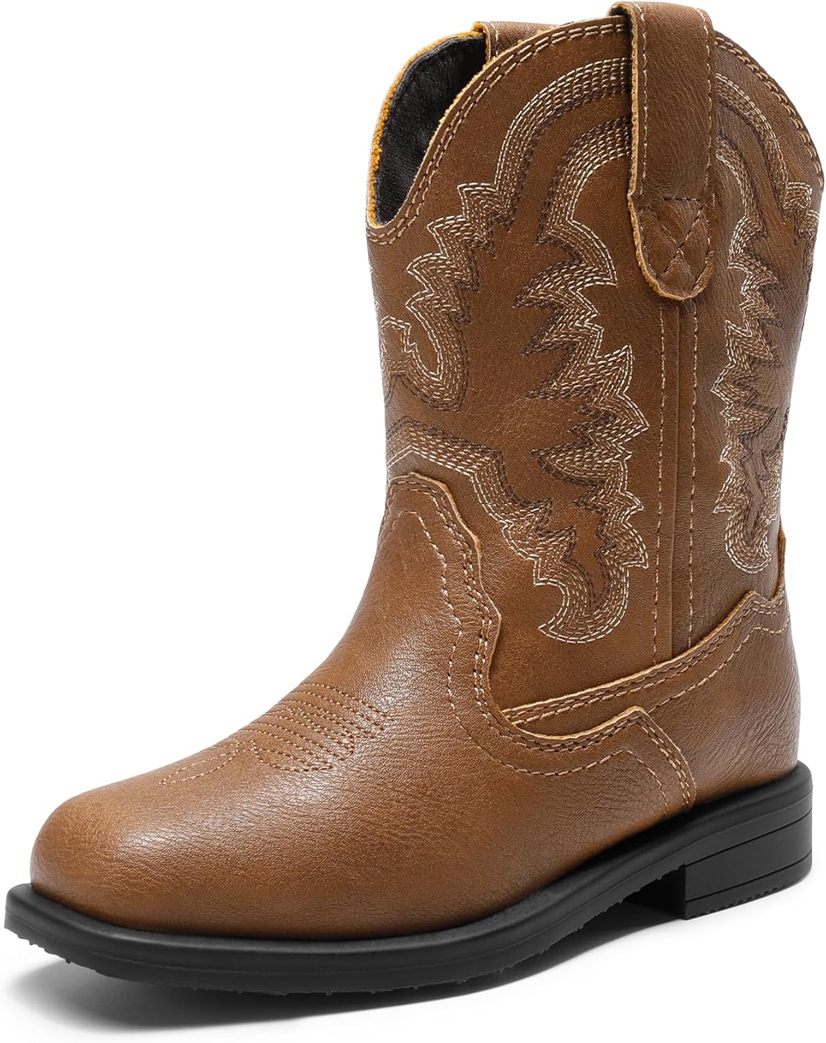 81jtO-njmDL._AC_SL1500_.jpg DREAM PAIRS Kids Boys Girls Cowboy Boots Western Square Toe Riding Mid Calf Knee High Boots - Image 1