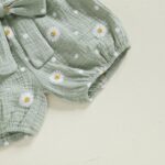 3Pcs Baby Girl Daisy Clothes Outfit Set Newborn Clothing Ruffle Bodysuit Romper + Pants Shorts + Headband Spring Summer Baby Grows 0-24 Months - Image 5