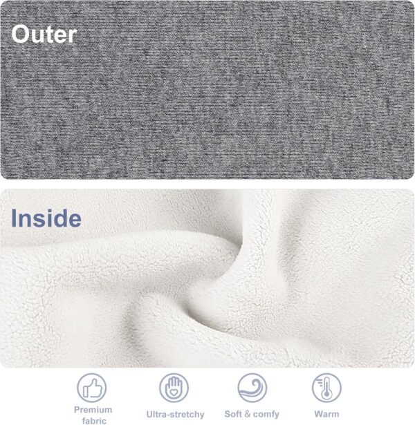 SPFASZEIV Girls Fleece Lined Leggings High Waist Thick Kids Warm Pants Full Length Cotton Leggings for Children Toddler 5-11 Years - Image 3