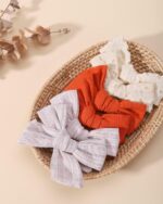 20PCS 3.6 Inches Baby Girls Linen Hair Bows Clips 10 Colors Fully Lined Hair Barrettes Accessories for Babies Infant Toddlers Kids in Pairs - Image 6