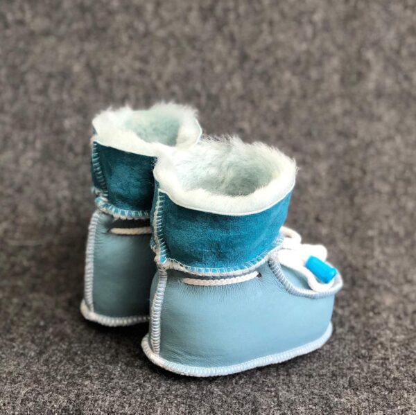 Sheepskin Baby Slippers Gloves Set Boots Mittens Thumbed Mittens Kids Wool Fur Winter 100 Natural Socks Girls Boys Infant Newborn Size Leather 2 Booties - Image 4