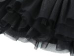 Eledobby Baby Girls Tutu Skirt with Diaper Cover 2 Pieces Newborn Pleated Tulle Skirts Headband Set Layered Bloomers Toddler Clothes for Birthday Photography Black 1-2 Years - Image 6
