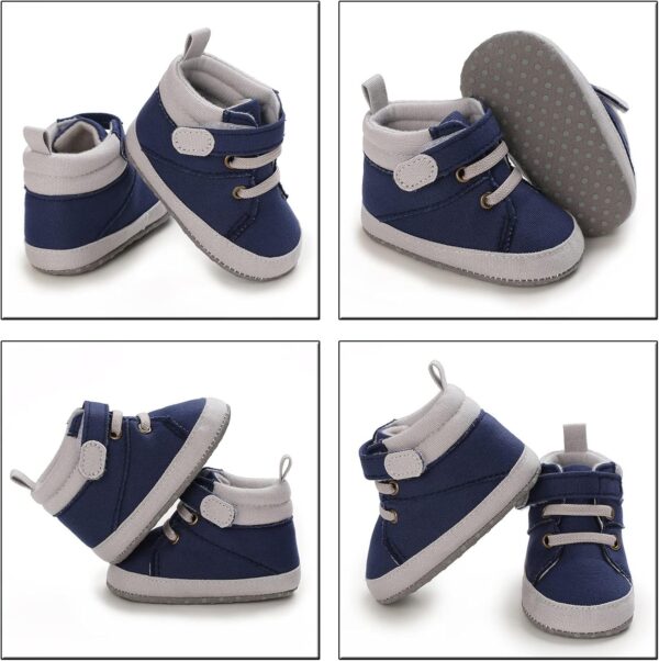 Baby Boots 6 12 Months Girls Newborn Shoes Boots Baby Girls and Boys Warm Shoes Soft Comfortable Canvas Infant Toddler Home Shoes Baby Slippers 12 18 Months Baby Sock Shoes Boots - Image 5