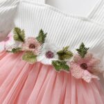 Infant Baby Girl Dress Tulle Sundress Floral Print Toddler Baby Girl Princess Dress - Image 3