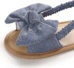 LUCKME Summer Slippers for Baby Girl,Toddler Infant Girls Sandals with Back Strap Bowknot Soft Sole Baby Shoes Open Toe Summer Kids Beach Sandals for 3-15 Months - Image 4