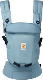 Ergobaby Adapt Baby Carrier for Newborns from Birth, 3 Positions, SoftTouch Cotton, Ergonomic Baby Belly Carrier, Back Carrier, Baby Carrier, Slate Blue - Image 7