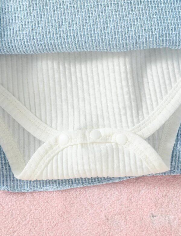 Haokaini Baby Girl Clothes Newborn Romper Dress Long Ruffle Sleeve Outfits Floral Suspender Skirt Overall Infant Jumpsuit Set - Image 3