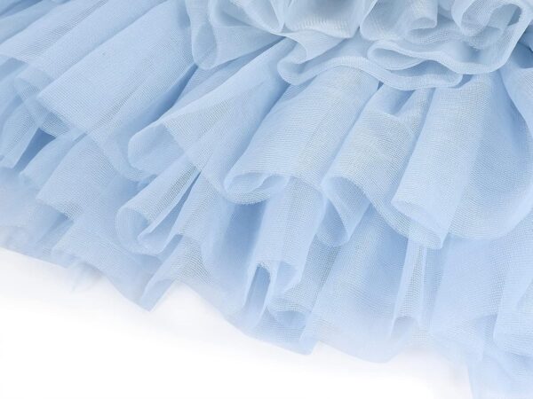 Eledobby Baby Girls Tutu Skirt with Diaper Cover 2 Pieces Newborn Pleated Tulle Skirts Headband Set Layered Bloomers Toddler Clothes for Birthday Photography Blue 0-6 Months (A01402-Blue-S-EUK11) - Image 6