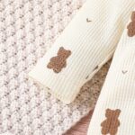 Baby Boy Romper Cute Bear Print + Bear Hat for Infant Baby Boy Outfit Set - Image 4