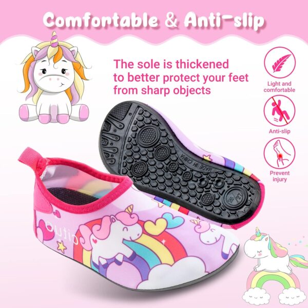 OWANVION Children's Water Shoes Quick Dry Non-Slip Water Skin Barefoot Swimming Water Shoes Kids Aqua Socks for Beach Pool for Boys Girls Toddler Infant - Image 3