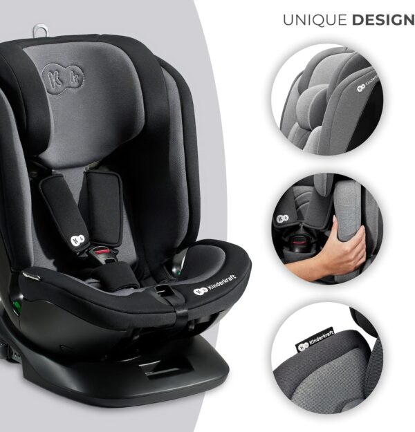 Kinderkraft XPEDITION2 I-Size Child Car Seat with 360 Degree Rotation, Isofix, Base Station, Special Safety Systems, Easy to Clean, from Birth Group 0/1/2/3 0-36 kg, Black - Image 11