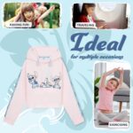 Disney Stitch Hoodie for Girls - Cropped Sweatshirt Fashion Top for Girls and Teenagers 7-14 Years - Stitch Gifts - Image 5