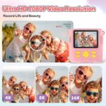 Kids Camera for Girls Boys, Kids Instant Print Camera Toy for 3-14 Year Old, 1080P HD Kids Digital Camera with Photo Paper Birthday Gifts for 3 4 5 6 7 8 9+ Year Old Girl 6 Colour Pens 32GB SD Card - Image 2