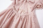 Beganly Girls Elegant Lace Princess Dress Toddler Vintage Pom Pom Flutter Sleeve Party Dresses - Image 6
