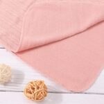 DRESHOW Newborn Baby Blanket Soft Swaddle Blankets for Infant Swaddling Receiving Warm Wraps with Bow Hat Headband - Image 6