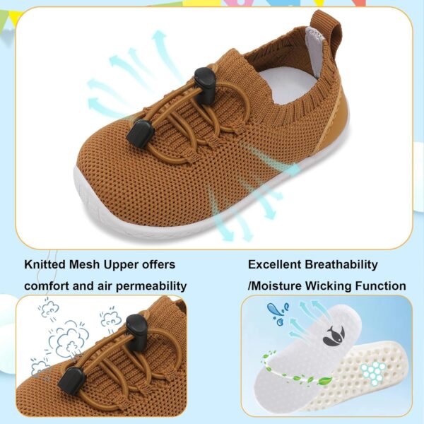 JIASUQI Baby Shoes for Baby Boys Girls First Walking Shoes Infant Non-Slip Breathable Trainers with Soft Rubber Sole Toddler Slip On Slippers Sneakers - Image 3