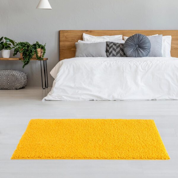 BORING PANDA Living Room Rug - Cosy, Soft and Easy-to-Clean Area Rugs for Bedrooms and Kitchens, (Yellow, 60 x 110 cm) - Image 2