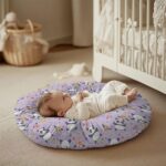 Babrukda Funny Panda Newborn Lounger Cover Daisy Floral Purple Pattern Baby Lounger Cover with Portable Handle Removable Slipcover for Infant Lounger Pillow Holiday Gifts (Lounger Not Included) -1 - Image 4