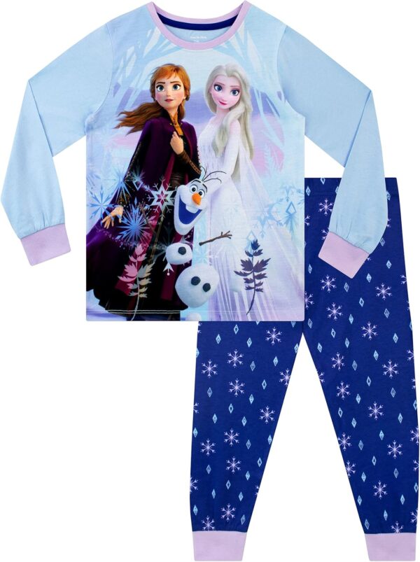 Disney Girls Pyjamas and Dressing Gown Set Frozen - Image 4