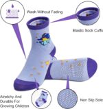 ELUTONG Toddler Non Slip Socks - 12 Pairs Kids Anti Skid Grip Cute Crew Cartoon Socks for 1-7 Years Boys Girls - Image 2