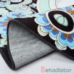 Boho Floral Round Rugs for Bedroom - 120CM Circle Cute Area Rug Machine Washable Non-Slip Soft Floor Mats for Girls Play Room 405-06120 - Image 5