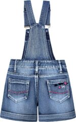 2-11T Little&Big Kids Girls Jumpsuit&Rompers Bib Overalls Colorful Tie-dye Shortalls Suspender Shorts Jeans Pants - Image 2