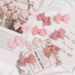 JOYOYO 50 Pcs Baby Hair Clips Small Size 2 Inch Bow Clips for Baby Girl Toddlers Non-Slip Baby Clips Full Ribbon Covered Baby Care Clips Craft Bows, Baby Girl Hair Clips - Image 7