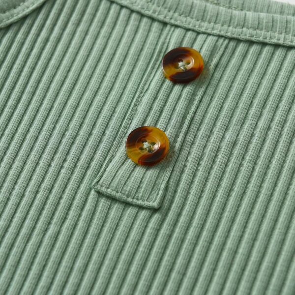 Derouetkia Infant Baby Girl Summer Clothes Suspender Tops + Bow Shorts Outfit Set - Image 3