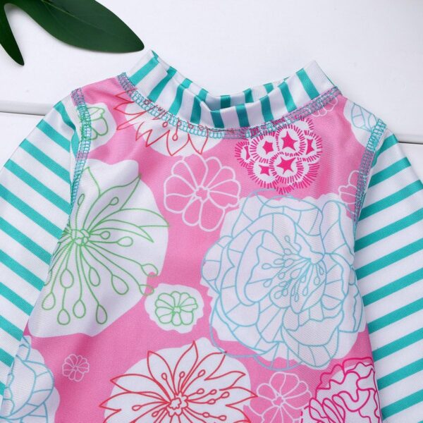 Freebily Toddler Baby Girls Two Piece Rash Guard Swimsuit Shirt Top with Bloomers Sun Protection Swimwear UPF 50+ - Image 5