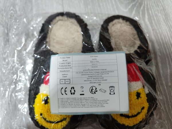 sharllen Girls Boys Slippers Kids Happy Face Slippers Novelty Christmas Santa House Slippers Plush Warm Winter Smile Slippers Indoor & Outdoor - Image 6
