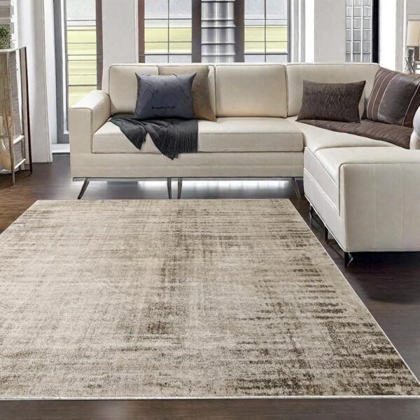 Tinyboy-hbq Area Rugs Abstract Rug Modern Soft Living Room Carpet Large Washable Shaggy Rugs for Living Room Bedroom Dining Room Indoor Home Decor Carpet (Abstract Beige Grey/Light Brown, 160×200 cm) - Image 3