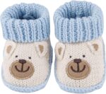 LACOFIA 2 Pairs Newborn Knitted Booties Soft Baby Boys Girls Bootees 0-3 Months - Image 7