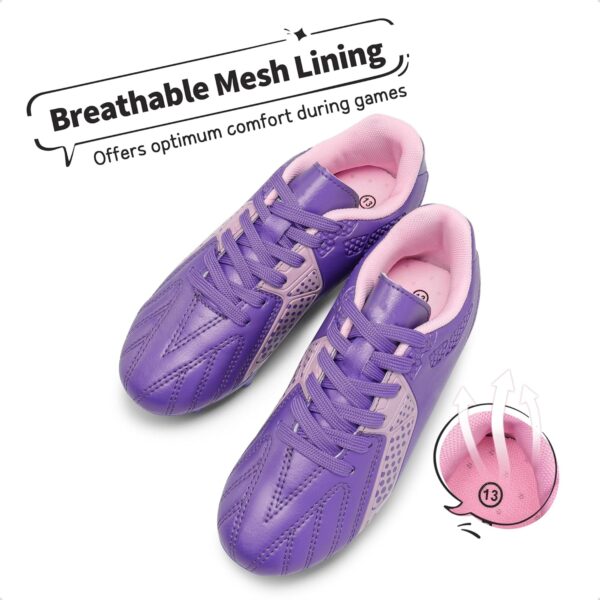 DREAM PAIRS Boys Football Boots Shoes Kids Girls Soccer Athletics Sport Training Shoes Indoor Outdoor Football Shoes Sneakers for Unisex - Image 4