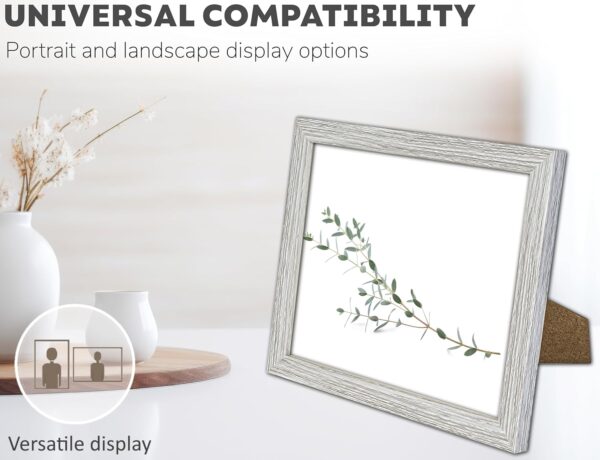 Picture Frame 8 x 10, Light Grey, Pack of 3, Freestanding and Wall Mountable, 20 x 25 cm, 10x8 Picture Frames, Grey 8x10 Photo Frames, 8x10 Photo Collage Gallery Display - Image 6