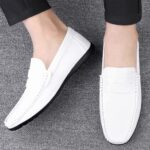 Men's Loafers Flat Breathable Casual Leather Moccasins Handmade Slip On Driving Business Shoes - Image 7