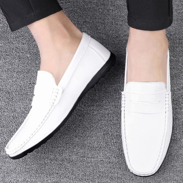 Men's Loafers Flat Breathable Casual Leather Moccasins Handmade Slip On Driving Business Shoes - Image 7