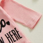 YILEEGOO Newborn Baby Girl Outfit Long Sleeve Hello I'M NEW HERE Romper Bloomers Tutu Skirt Socks Headband Set 4Pcs Clothes - Image 5