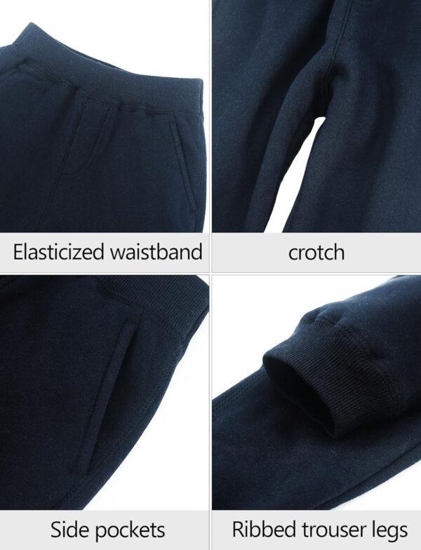 Kids Girls Boys Fleece Jogging Trouser Sweatpants Warm Winter Childrens School Play Tracksuit Classic Bottom Soft Jog Pants - Image 2