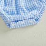 Baby Girl Romper Outfit Plaid Print with Headband Cute Romper Bodysuit Summer Newborn Clothes for Baby Girls 0-24 Months - Image 5