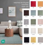 the carpet Relax rug for living room or bedroom in Gold 60 x 110 cm | washable up to 30 degrees | non-slip underside | modern and soft short pile rug | rectangular - RELAX rug - Image 8