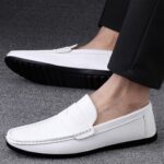 Men's Loafers Flat Breathable Casual Leather Moccasins Handmade Slip On Driving Business Shoes - Image 6