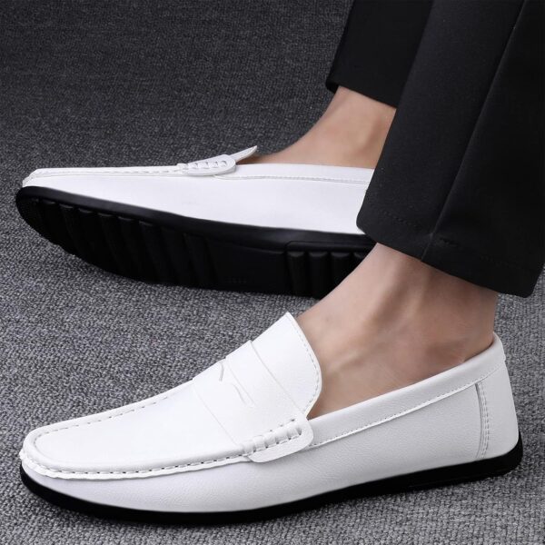 Men's Loafers Flat Breathable Casual Leather Moccasins Handmade Slip On Driving Business Shoes - Image 6