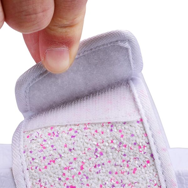 ydscsci Girls Slide Sandals Glitter Sequins Pool Sliders Kids Shower Slippers Beach Flip Flops Hook and Loop Non-slip Thick sole Little Kid - Image 6