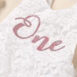 RWYBEYW Baby Girl first Birthday Outfit Ruffle Lace Romper Princess Tutu Dress Shiny ONE Cake Smash Photoshoot Party Outfit - Image 7