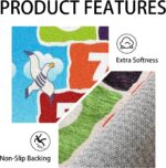 Playroom Rug for Kids Sky Ocean Beach Hopscotch Game Rugs, Area Rugs for Boys Girls Toddlers Bedroom Decorative Play Mat for Babies 1-6 Years (Sky Ocean Beach Hopscotch, Double Fun 120 x 180 CM) - Image 4