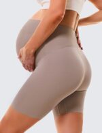 BAYDI Clouduxi Maternity Shorts Over The Belly 6“- High Waist Pregnancy Biker Shorts Maternity Pants for Yoga Workout Active - Image 2