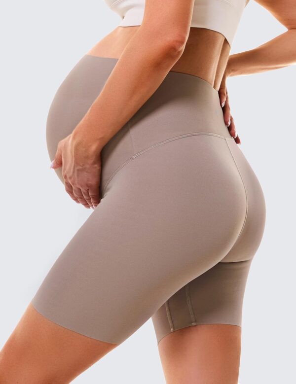 BAYDI Clouduxi Maternity Shorts Over The Belly 6“- High Waist Pregnancy Biker Shorts Maternity Pants for Yoga Workout Active - Image 2